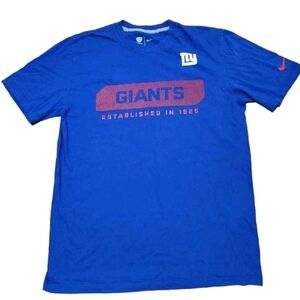 Nike Dri-Fit New York Giants NFL Football Team Apparel Men's Blue T-Shirt Size L